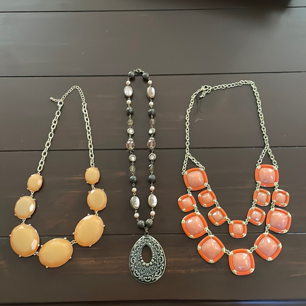 Peaches and pinks necklace bundle